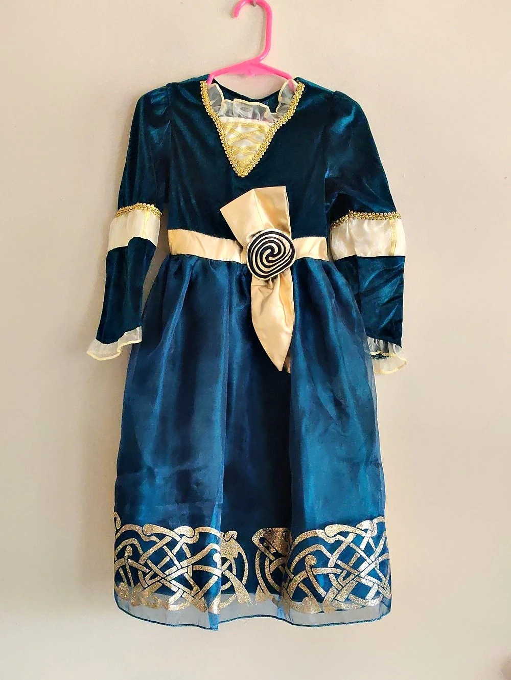 Merida Costume for Kids – Brave Blue & Gold Girls 100 Size 3T